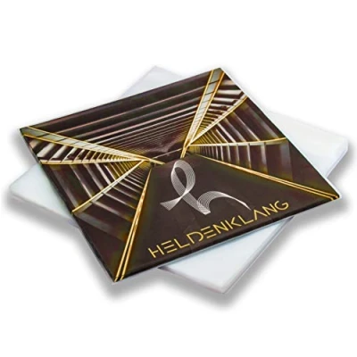 Imagen de Heldenklang® Fundas para discos de vinilo 12 pulgadas, delgadas, 80 μm, muy transparentes, fabricadas en Alemania, 50 unidades