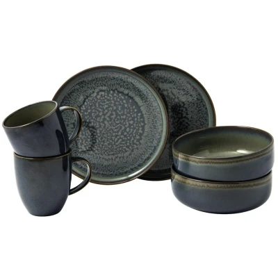 Imagen de Villeroy &amp; Boch Dinnerware Set Crafted Breeze Grey Blue 6 Piece