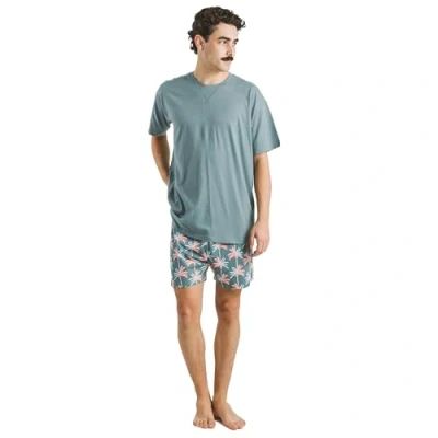 Imagen de TRAMAS+ Pijama Hombre Verano 100% Algodón, Conjunto de Camiseta Manga Corta y Pantalon Corto, Cómodo Fresco M, Creta Verde Francés