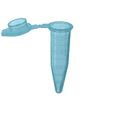 Imagen de MUHWA 500 tubos de microcentrífuga graduados polipropileno con tapa a presión, micro prueba 1.5 ml vial muestra microtubo cónico para laboratorio (azul)