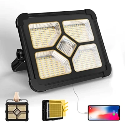 Imagen de 200W Foco LED Recargable, Bateria Interna Solar de 20600mAh, Lámpara Portátil, 20000 Lúmen, Luz Trabajo, Para Reparación Automóviles, Senderismo Acampadas, Emergencia