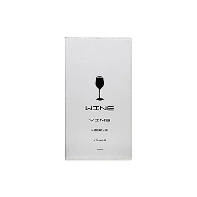 Imagen de Securit Soporte para vino (piel, con dos compartimentos), color blanco