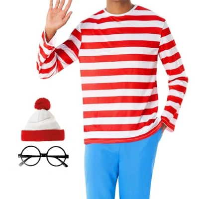 Imagen de Morph Kit Disfraz de Donde Esta, Personaje Libro Hombre, Gracioso, Despedida Soltero, Carnaval Hombre Talla L
