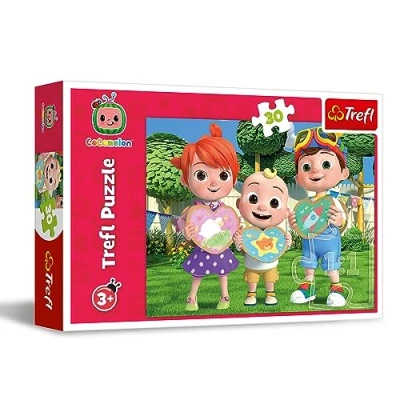 Imagen de Trefl Cocomelon, ¡A Jugar Juntos 30 Piezas Puzle de Colores con los Personajes la Serie Infantil, Entretenimiento Creativo, Juego para niños a Partir 3 años, Multicolor (18295)