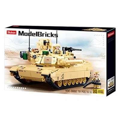 Imagen de Sluban Model Bricks M1A2 Sep V2 Abrams Main Battle Tank 781pcs, M38 B0892, Multicolor