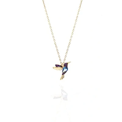 Imagen de Einzelstück Collar con colgante de pájaro, plata ley 925 y circonitas, Oro, Circonia cúbica