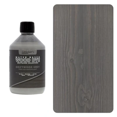 Imagen de Littlefair&#039;s Tinte para Madera 500ml Acabado Premium, Fácil de Usar y Limpiar Basado en Agua, Seguro Ecológico Disponible Muchos Colores Color: flotante gris