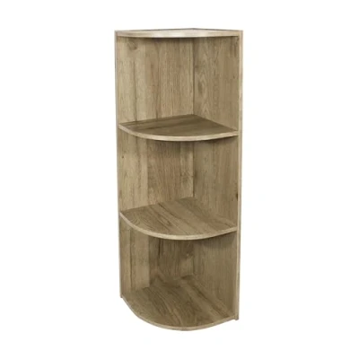 Imagen de Iris Ohyama Estantería Esquinera de 3 Niveles, Marrón Ceniza, Exposición, Modular, Almacenamiento, para Sala Estar, Habitación, Oficina, Espacio Ahorrado, Librería, Montaje Fácil, CX 3C