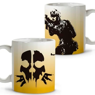 Imagen de LolaPix Tazas originales para regalar. Taza personalizada. cerámica 330 ml. Regalos frikis. Accesorios gaming. Duty