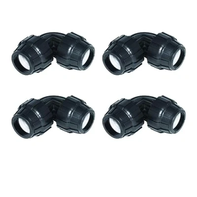 Imagen de Codo igual PE 25mm Utilizado en tuberías polietileno 25 mm 3/4&quot; Certificado AENOR de (Pack 4)