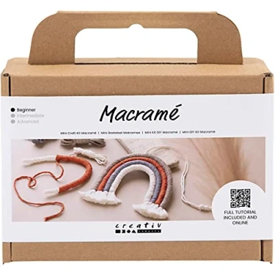 Imagen de Creativ Mini Kit de Manualidades Macramé, Arco Iris, 1 paquete