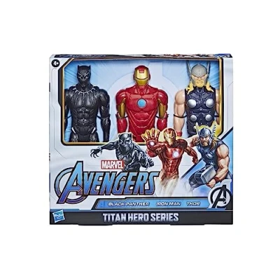 Imagen de Marvel Figures Titan Hero Serie Black Panther Ironman Thor