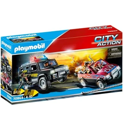 Imagen de PLAYMOBIL® 70869 City Action Policía, persecución de Ladrones Bancos, Moderno vehículo Todoterreno SEK