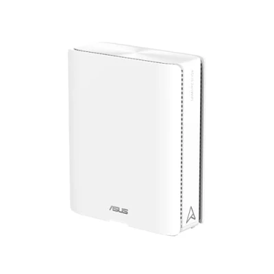Imagen de ASUS ZenWiFi BQ16 White 1 Pack Sistema WiFi 7 cuatribanda BE25000 (802.11be) en malla, ancho de banda 320 MHz y 4096 QAM, dos puertos 10G, WAN reserva, seguridad red compatible con AiMesh