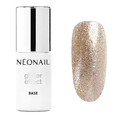 Imagen de NEONAIL Pintauñas Semipermanentes 7,2 ml Base Coat Semipermanente Glitter Effect Gold Twinkle Esmaltes Para Uñas Gel Manicura Esmalte UV Led Laca De