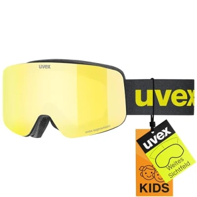 Imagen de Uvex pwdr FM Gafas de esquí, Niños unisex, black matt/yellow clear, one size