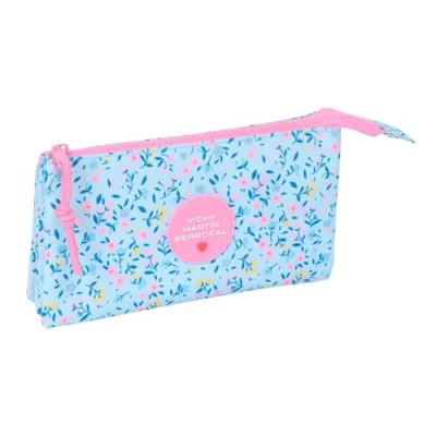 Imagen de Safta VMB PARAÍSO Portatodo Triple, Estuche Infantil, Niño, Ideal para Niños en Edad Escolar, Cómodo y Versátil, Calidad Resistencia, 22x3x12 cm
