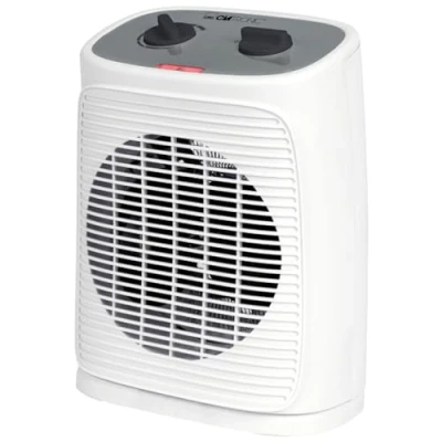 Imagen de Clatronic® Ventilador calefactor incl. Función de ventilador, calefacción eléctrica con termostato ajustable continuo y 2 niveles calentamiento, oscilante, para baño, cocina HL 3800