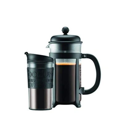 Imagen de BODUM CD French Press + Travel jug Java Set Prensa Francesa Jarra de Viaje, Plástico, Negro