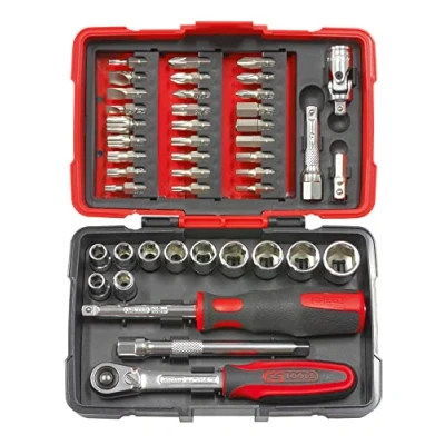 Imagen de KS Tools 922.0644 maletin herramienta 44 piezas zócalos/accesorios finales de 1/4 &#039;&#039;