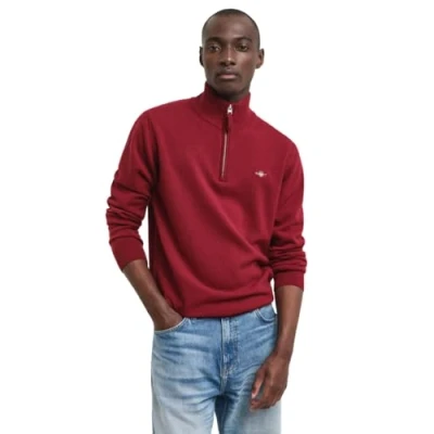 Imagen de GANT Superfine Lambswool Half Zip Suéter pulóver, Plumped Red, M para Hombre