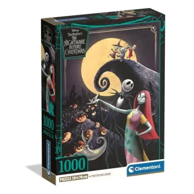 Imagen de Puzzle clementoni 1000 disney nightmare before christmas compact box
