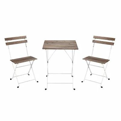 Imagen de Brigros Juego de bistró, Madera Metal, Color Blanco, Small