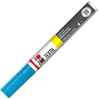 Imagen de Marabu Textil Painter Punta de 3 mm, Color Verde, Pintura, Glitter Petrol, 1 Count (Pack of 1)