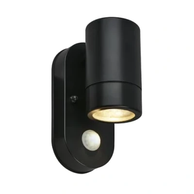 Imagen de Briloner Aplique de exterior con sensor 3789015, negro, plástico, GU10