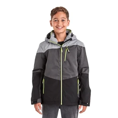 Imagen de Killtec Boy&#039;s Chaqueta de esquí/chaqueta funcional con capucha y protección contra la nieve KSW 161 BYS SKI JCKT, grey melange, 152, 38494 000