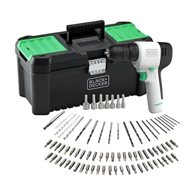 Imagen de BLACK+DECKER REVIVA REVDD12ASTB QW Taladro atornillador 12V, Velocidad variable, 80 accesorios y maletin de 12.5&quot;