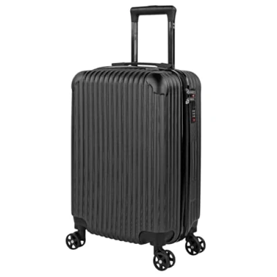 Imagen de ITACA Maleta de Cabina 55x40x20 Maletas Viaje Rígidas Trolley con 4 Ruedas Dobles para Avion Ligera Equipaje Mano Candado Combinación. Compatible Ryanair, Negro