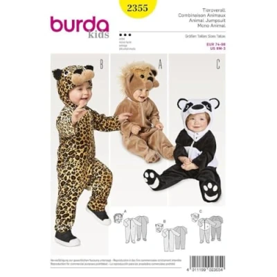 Imagen de Burda patrón Carnaval combinación Animales, Papel, Color Blanco, 19 x 14 0,5 cm