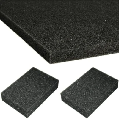Imagen de mmasport Goma de pluma gris para relleno espuma expandida, cojines sofás, sillas, palés, jardín, protección embalaje, modelismo, densidad 25 kg/m3 (30 x 20 2 cm (2 unidades)