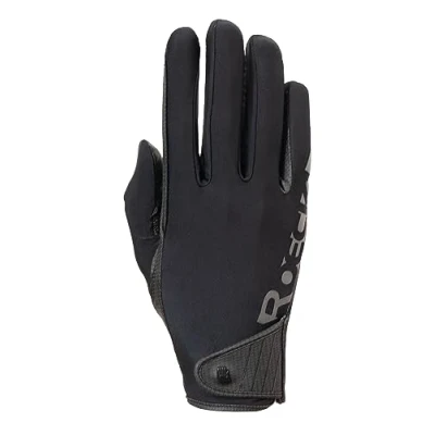 Imagen de Roeckl Guantes de equitación Sports MUENSTER, Guante Torneo Verano, Color Negro 7.5