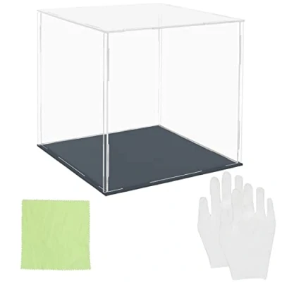 Imagen de Belle Vous Vitrina Expositora de Acrílico Transparente 20 x cm Expositor Metacrilato Grande a Prueba Polvo para Figuras Acción, Juguetes, Mini Figuras, Coleccionables y Modelos
