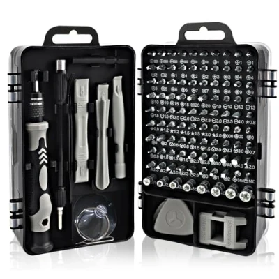 Imagen de Juego de Destornilladores precisión, conjunto reparación 115 en 1, adecuado para computadoras, teléfonos, laptops, tabletas, PS5, Xbox, juguetes, relojes, cámaras, gafas, etc.