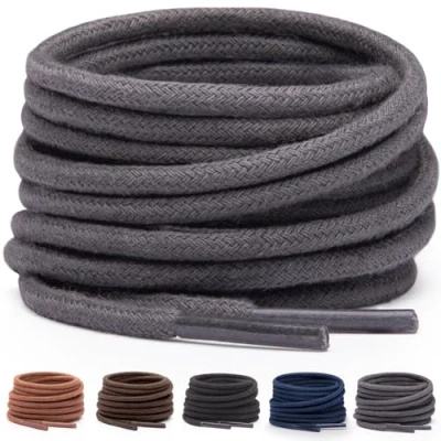 Imagen de Miscly Cordones para Zapatos de Vestir Disponibles en Múltiples Longitudes y Colores (Gris Oscuro, 61 cm)