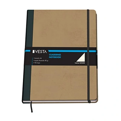 Imagen de Dohe Cuaderno A4 Rayado Vesta Nature (21x29,7 cm) 96 Páginas de 80 g/m² Material oficina