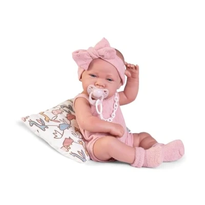 Imagen de Muñecas Antonio Juan Recién Nacida Pijamita Cuerpo de Vinilo Sexuado 42 cm con Tacto Especial Pijama y Accesorios Incluidos Colección 2024 Ref. 50410