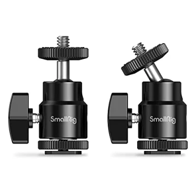 Imagen de SMALLRIG Ball Head Mount (Paquete de 2) con Adaptador Cold Shoe para Cámara DSLR Gopro 2059