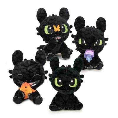 Imagen de Famosa Softies Peluches Aleatorio del Dragón Desdentado de 22 cm, Colecciona a Destentado con Diferentes Emociones la Película, Envío Sorpresa, 4 Modelos, Desde 0 Años, (760025106)