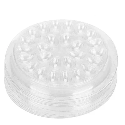 Imagen de 50 Piezas Soporte para Pegamento de pestañas, Pestañas Desechables, Plástico Transparente Extensión Almohadilla