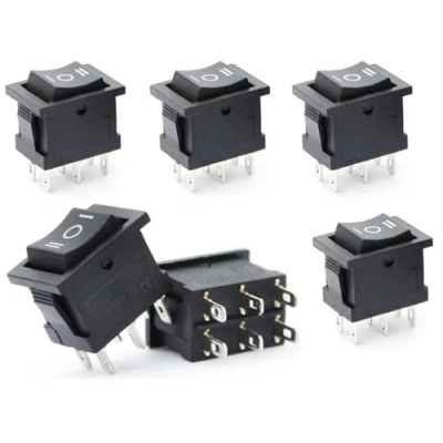 Imagen de Switian 6 unidades pines SPDT On Off 3 Posiciones Interruptor de Palanca Basculante AC 6A/250V 10A/125V