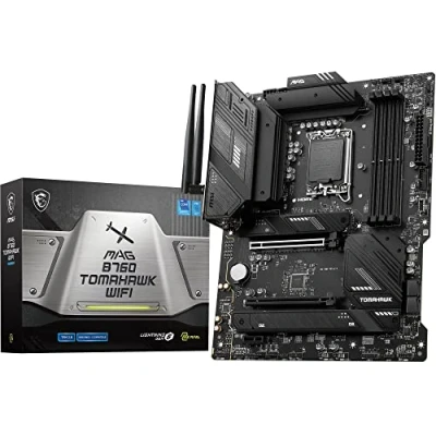 Imagen de MSI mag B760 Tomahawk WiFi Placa Base ATX Soporta Intel 12th &amp; 13th Gen Core Processors, LGA 1700 75A DrMOS VRM, DDR5 Memory Boost 7000+MHz/OC, PCIe 5.0 x16, M.2 Gen4, Wi Fi 6E