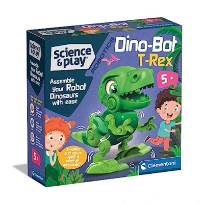 Imagen de Clementoni Dino BOT T Rex, Set de Robot para Montar y Aprender robótica Infantil, Juguete Educativo niños 5 años o más (75073)