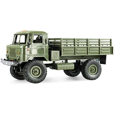 Imagen de Amewi 22324 GAZ 66 Verde Cepillado 1:16 RC Modelo Eléctrico Camión Tracción 4WD RTR 2,4 GHz, Incluye batería,