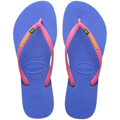 Imagen de Havaianas Slim Brasil Logo, Sandalias Mujer, Provence Blue, 35/36