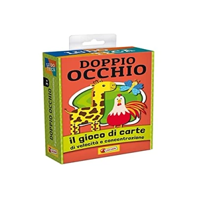 Imagen de Lisciani Giochi Ludoteca Juego de Cartas para niños con Doble Ojo, Multicolor, 85750