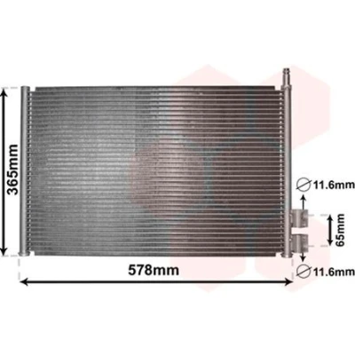 Imagen de VAN WEZEL 18005328 Condensador sin secador Aluminio 560 FORD: Fusion Familiar, FIESTA 5